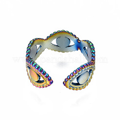 Evil Eye Lucky Cuff Rings&nbsp;RJEW-N038-023