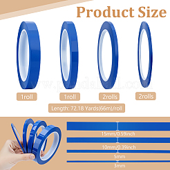 6 Rolls 4 Styles PET Decorative Adhesive Tapes&nbsp;AJEW-BC0010-39D