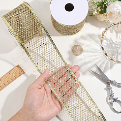 2Rolls Sparkle Polyester Mesh Ribbon with Paillettes&nbsp;OCOR-ME0001-61A