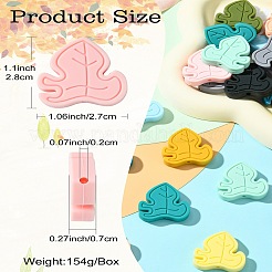 32Pcs 16 Colors Leaf Food Grade Eco-Friendly Silicone Focal Beadss&nbsp;SIL-CJ0002-19