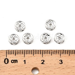 Brass Rhinestone Spacer Beads&nbsp;RB-A014-Z6mm-01S-NF