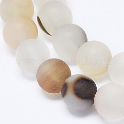 Natural Dendritic Agate Beads Strands&nbsp;G-D0005-21-8mm