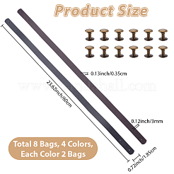 8 Bags 4 Colors PU Leather Bag Handles&nbsp;FIND-CL0001-50B