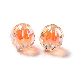 Two Tone UV Plating Rainbow Iridescent Acrylic Beads&nbsp;TACR-D010-05I