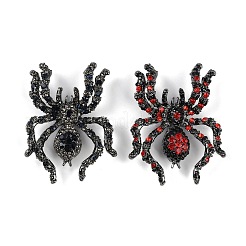 Halloween Spider Alloy Rhinestones Brooches for Party Wear&nbsp;JEWB-S022-08B
