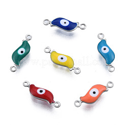 304 Stainless Steel Enamel Connector Charms&nbsp;STAS-N092-180