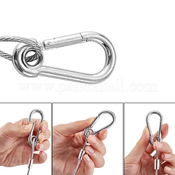 4Pcs 2 Style 304 Stainless Steel Safety Chain Wire Rope&nbsp;AJEW-SZ0001-71