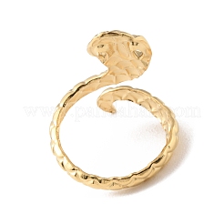 304 Stainless Steel Snake Open Cuff Rings&nbsp;RJEW-D002-30G