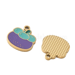 Fruit 304 Stainless Steel Enamel Pendants&nbsp;SA-CBA49D2-11G-04