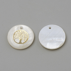 Freshwater Shell Pendants&nbsp;SHEL-Q010-011G
