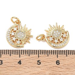 SHEGRACE Brass Micro Pave Clear Cubic Zirconia Pendants&nbsp;XGRQ3P318-636G