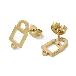 Ion Plating(IP) 304 Stainless Steel Stud Earring Findings&nbsp;STAS-I206-07G