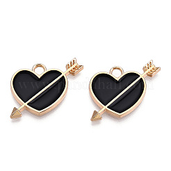 Light Gold Plated Alloy Pendants&nbsp;LS-ENAM-T009-35B