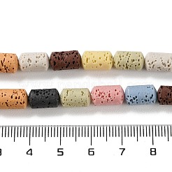 Synthetic Lava Rock Dyed Beads Strands&nbsp;G-H311-04-07