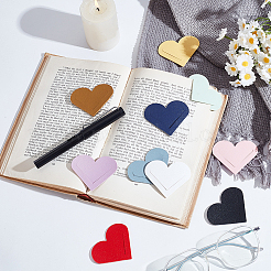 30Pcs 10 Colors PU Leather Heart Corner Protectors&nbsp;AJEW-GA0008-23