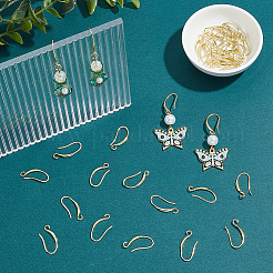 20Pairs Rack Plating Brass Earring Hooks&nbsp;KK-BBC0026-24