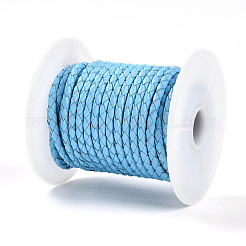 Braided Cowhide Leather Cord&nbsp;NWIR-N005-01N-3mm