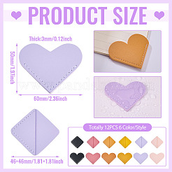 12Pcs 2 Styles Imitation Leather Book Corner Protectors&nbsp;AJEW-TA0001-99