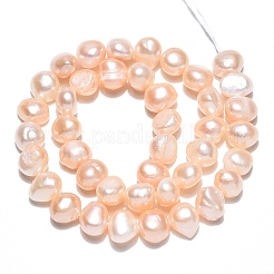 Natural Cultured Freshwater Pearl Beads Strands&nbsp;PEAR-N014-08H-02