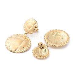 304 Stainless Steel Dangle Stud Earrings&nbsp;EJEW-H115-35G