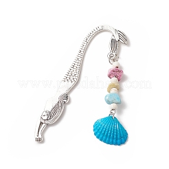 Spray Painted Sea Shell Pendants Bookmarks&nbsp;AJEW-JK00214