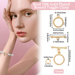 12 Sets Brass Toggle Clasps&nbsp;KK-BBC0007-89