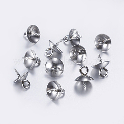 Tarnish Resistant 304 Stainless Steel Screw Eye Pin Peg Bails&nbsp;STAS-L198-08P