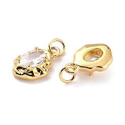 Brass Micro Pave Cubic Zirconia Pendant&nbsp;ZIRC-P089-19G-B