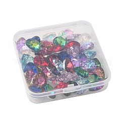 40Pcs 10 Colors Faceted Glass Charms&nbsp;GLAA-FS0002-68