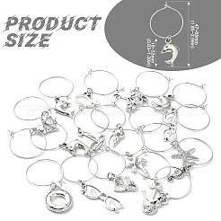 Wine Glass Charms&nbsp;AJEW-CJ00007