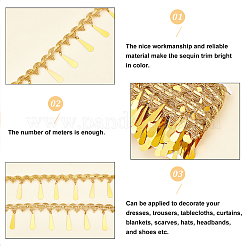 Ethnic Style Sparkle Polyester Ribbon&nbsp;OCOR-WH0077-02
