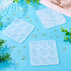 DIY Wing Silicone Pendant Molds & Brass Earring Making Kits&nbsp;DIY-TA0013-03