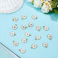 24Pcs 6 Styles Ocean Theme Brass Enamel Pendants&nbsp;KK-DR0001-48