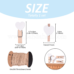 100Pcs 2 Styles Spray Painted Wooden Craft Pegs Clips&nbsp;DIY-YW0017-36