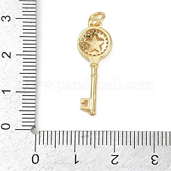 Brass Micro Pave Clear Cubic Zirconia Pendants&nbsp;KK-L231-12G-01