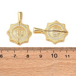 Brass Micro Pave Cubic Zirconia Openable Pendants&nbsp;KK-D012-01G