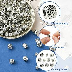 100Pcs 10 Styles Tibetan Style Alloy European Beads&nbsp;FIND-CJ0003-72