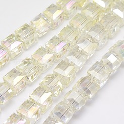 Pearl Luster Plated Crystal Glass Beads Strands&nbsp;EGLA-F016-B05