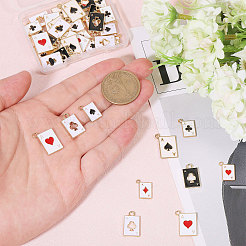 48Pcs 8 Styles Alloy Enamel Pendants&nbsp;FIND-CA0009-08
