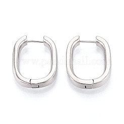 Brass Oval Hoop Earrings&nbsp;EJEW-T048-39P