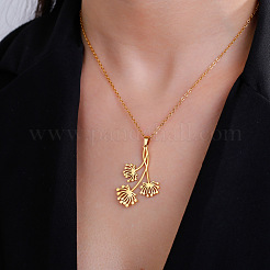 Bohemian 304 Stainless Steel Triple Dandelion Flower Pendant Necklaces for Women&nbsp;WGDACE5-02