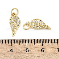 Rack Plating Brass Micro Pave Cubic Zirconia Pendants&nbsp;KK-H509-07G
