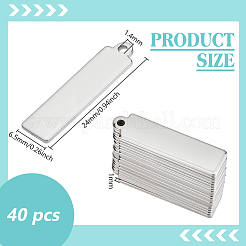 40Pcs 201 Stainless Steel Pendants&nbsp;STAS-BC0004-06B