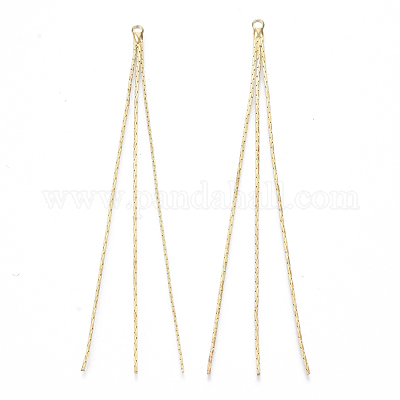 Brass Boston Link Chain Tassel Big Pendants&nbsp;KK-R129-04-1