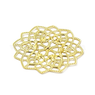 Rack Plating Iron Filigree Cabochons&nbsp;IFIN-Q134-14G-1