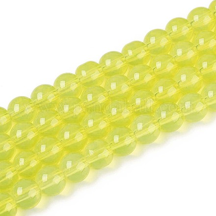 Baking Paint Glass Beads Strands DGLA-Q023-8mm-DB20-1