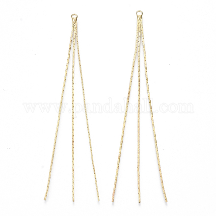 Brass Boston Link Chain Tassel Big Pendants&nbsp;KK-R129-04-1