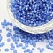 (Repacking Service Available) 6/0 Glass Seed Beads, Silver Lined Round Hole, Round Small Beads, Royal Blue, 4mm, Hole: 1.5mm, about 12G/bag