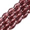 Transparent Glass Beads Strands, Faceted, Oval, Indian Red, 8x5.5mm, Hole: 1mm, about 68~70pcs/strand, 20.07~20.86 inch(51~53cm)