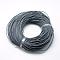 Spray Painted Cowhide Leather Cords, Gray, 1.5mm, about 100yards/bundle(300 feet/bundle)